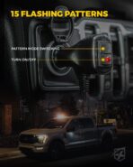 Xprite Upgraded 12" 72LED Rooftop Mini Strobe Lights, Emergency Safety Flashing Beacon Light Bar with Magnetic Base for 12V-24V Construction Vehicles, Trucks, Snow Plow, Postal Car (Mix White/Amber) - Image 7