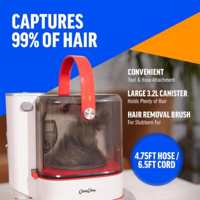 ChomChom Roller Dog Vacuum for Shedding Grooming – Dog Grooming Kit with Dog Brush Vacuum Attachment, Pet Hair Clipper with Guards, Large-Capacity Bin - Image 8