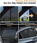 ECOZEN Car Window Sunshade for 2024-2025 2026 Toyota Tacoma Accessories - 4 Pcs Pack Side Sun Shade Magnetic Sunshade Insulate Heat & UV with Breathable Mesh - 2024-2026 Tacoma Double Cab Only - Image 5