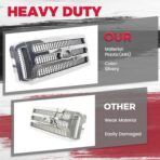 HECASA Front Grille Compatible with 2005-2007 Ford F250 F350 F450 F550 SuperDuty FO1200456 5C3Z8200BAA Upper Bumper Hood Grill W/Gray Honey Comb Chrome - Image 5