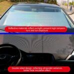 Car Sunshade, Retractable Car Sunshade Car Sun Automatic Block Visor Shade for Car Blackout Curtain (50 * 125cm(Black)) - Image 8