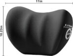 LIQUN Memory Foam Car Neck Pillow, Neck Support Pillow, Neck Support Pad Pain Relief, Adjustable Belt and Breathable Detachable, Suitable for Most Car Pillows Black - Image 2
