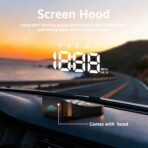 Heads up Display for Cars Windshield, Car HUD Display, Plug & Play USB, MPH/KMH Switch, Speed Calibration, Adjustable Brightness, Overspeed Alert, Large Font Display - Image 5