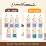 AROIC 4 Pack Car Air Freshener, Wooden Lid Essential Oil Car Diffuser, Natural Long Lasting Scent for Auto Interior, Mothers Day Gifts for Mom/Women (Mahogany/Lavender/Ocean/Vanilla Cream) - Image 3