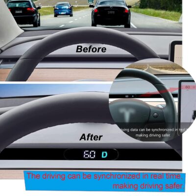 ASVEGE Embedded Digital Heads up Display Mini HUD for Tesla Model 3, Model Y 2019-2022 - Image 2