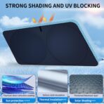 Car Front Windshield Sun Shade, Vehicle Sun Protection Shield, Must-Have Interior Accessories for Summer, Foldable Sunshade Cover, Sunshield for The Interior Cool, New Car Heat Shield - Image 4