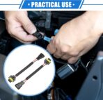 2 Pcs 9005 9006 Male to H8 H9 H11 Female Extension Wire Harness Headlight Fog Lamp Bulb Socket Adapter, Universal for Car Truck Durable Plastic Black - Image 2