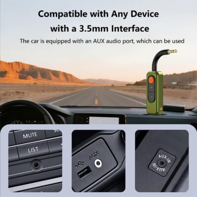 Bluetooth 5.4 Audio Receiver,3.5mm AUX Wireless Audio Adapter,Bluetooth Receiver for Car,Home Stereo,TV,Computer,Gym,Support aptX Low Latency - Image 3