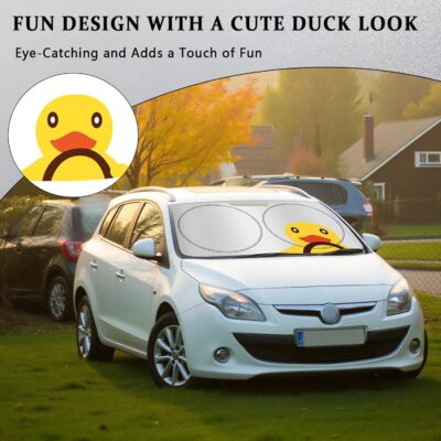 Universal Fit Car Windshield Shade,Car Windshield Sun Shade with Double-Sided Fabric,Foldable Sunshade Windshield 33"*64.5" - Image 5