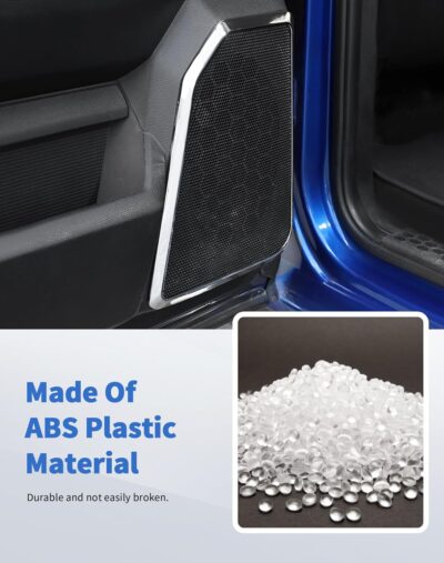 Interior Door Speaker Cover Trim Frame for Dodge Ram 1500 2010-2017 Car Interior Accessories, Chrome - Image 2