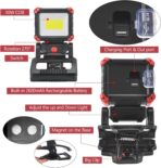 LED Rechargeable Work Light with Clamp, 2100LM Super Bright COB Magnetic Work Light with 3 Light Modes, 270° & 180° Rotation, Waterproof, Perfect for BBQ, Jobsite, Workshop, Car Repairing - Image 7