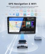 2G+64G Android 13 Double Din Car Stereo Wireless Carplay Android Auto, GPS Navigation, 5G-WiFi, Bluetooth 5.0, Car Audio Receivers Backup Camera, FM/RDS, 9 inch Touchscreen SWC - Image 3