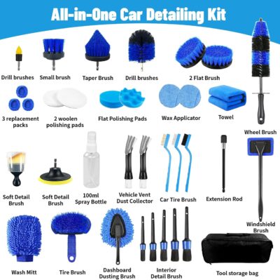 Car Detailing Kit,36pcs Car Detailing Brush Set,Car Cleaning Kit with Professional Car Detailing Brush Set,Auto Detailing Brush Set,Car Wash Kit,Car Detailing Kit Interior Exterior Wheels Cleaner - Image 2