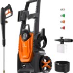 Giraffe Tools Electric Pressure Washer, 2400 PSI 2.3 GPM with 4 Quick-Connect Nozzles, 20FT Hose & Foam Cannon, Powerful Washer for Cars/Road/Driveways/Fences