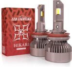 HIKARI WINGS H11 Fog Light, 80000LM Pure White 6000K LED Bulbs, Plug & Play IP68 Waterproof Pack of 2