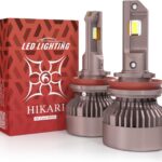 HIKARI WINGS H11 Fog Light, 80000LM Pure White 6000K LED Bulbs, Plug & Play IP68 Waterproof Pack of 2