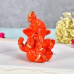 Ganesha Idol for Car Dashboard Ganesha Murti Ganpati Idol for Home Decor Puja Lord Ganesh Statue Gift for Office Desk Puja Room Figurine (Murti-A-Mukut-2)