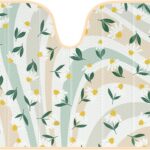 C&C Sage Floral Car Windshield Sun Shade - Sun Visor Sunshade for Car Windshield - Window Shades for Cars, SUV & Truck - Dash Cover UV Protection for Front Window Shade Accessories - 57" x 27"