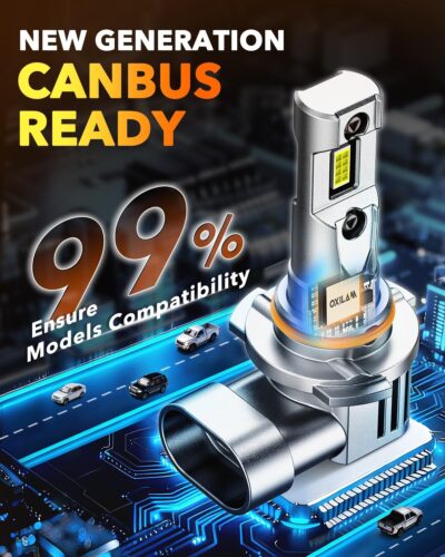 OXILAM New 9005 9006 LED Bulb Combo, HB-3 HB-4 90000LM 10X Ultra-Brightness, 3 Min Quick Installation, 60000H Longer Lifespan Driving Light, IP68 Waterproof, No Flicker, 99% Compatibility, 4PCS - Image 7