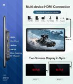 15.6 inch 4K Android.13 Car TV Headrest Monitor for Cars Back seat Rear Entertainment System, Support Phone Wireless Mirror Link Touch Screen,with WiFi/Bluetooth/HDMI/USB/Video Player (4G+64G(2*PCs)) - Image 5