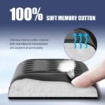 2PCS Car Arm Rest Elbow Pads, Memory Foam Pressure Relieving Car Arm Rest Pad, Soft Comfort Support Pad for Central Control Armrest Box Door, Universal Armrest Cushion for Most Cars (Black) - Image 3