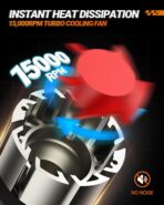 SEALIGHT 9005 H11 Light Bulbs, 72,000LM Super Bright H9/H8/H11 HB3/9005 Driving Lights with Cooling Fan, 5 Min Plug-N-Play, Pack of 2 - Image 5