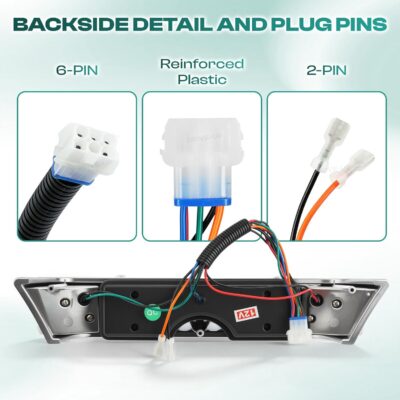 DRIVE UP Club Car LED Headlight Bar for Club Car Precedent 2004-Up with Front Head Light Electric and Gas Golf Carts, 12V Golf Cart Front Replace Head Light Bar Replaces OEM 102524801, 1025248-01 - Image 4