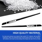 Eratus 2 PCS Car Side Skirt Stickers, Racing Stripe Car Body Sports Decoration, Precision Cut Waterproof Self-Adhesive Decals, Universal for Most Cars Exterior Modification Accessories (Black) - Image 6