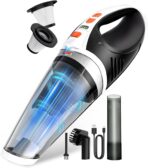 BRL Handheld Vacuum Cordless, Brushless Car Vacuum Cleaner with 12000PA Powerful Suction, 2 Suction Modes Mini Hand Vacuum, Dry & Wet, Portable Vacuum for Car Pet Hair, Home, Office, Keyboards