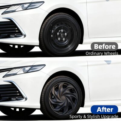 15 inch Wheel Covers Set of 4 15" Hubcaps for Iron Rim car hubcaps hub caps for for Toyota Camry Nissan Mazda 4PCS Wheel Covers (#G Style, 15 Inch) - Image 4