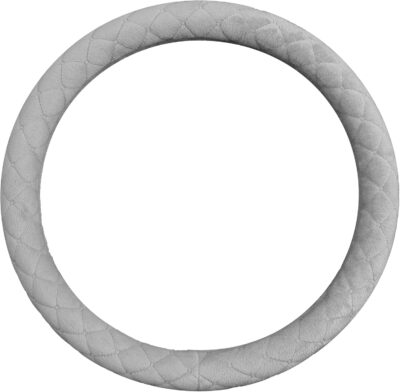 Soft Car Steering Wheel Cover for Sedan, SUV, Warm Luxury Velvet, Odorless, Universal, Anti Slip, Summer Winter, Gray, Standard Size[14" 1/2-15"](37-38cm) - Image 3