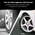 Flow Tire Shine Applicator with Reservoir - No-Drip, Streak-Free, Reusable Detailing Sponge for Car Care - Image 4