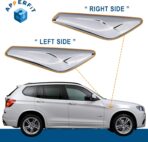 Front Fender Chrome Trim Finisher for Left Driver & Right Passenger Side Fender Compatible with BMW X3 F25 X4 F26 2011 2012 2013 2014 2015 2016 2017 Replaces 51117338569 51117338570 - Image 2