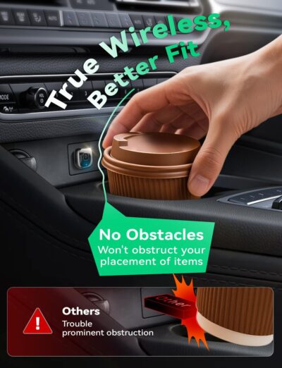 Wireless Carplay & Android Auto Adapter, Metal Design Mini & Stable 2-in-1 Dongle, Convert Vehicle's Wired CarPlay/Android Auto to Wireless, for iOS 10+/Android 11+ & Cars from 2016 - Image 7