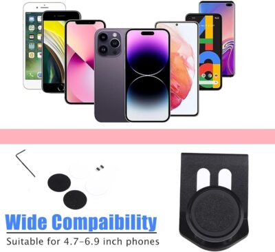 HAPPYHORSE Car Phone Holder Compatible with Fiat 500 2010 2011 2012 2013 2014 2015 car Center Console Aluminum Alloy Special Mobile Phone Bracket Accessories (Style E) - Image 3