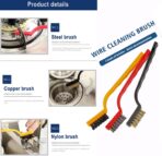 10pcs Auto Car Detailing Brush Set,Car Interior Cleaning Kit,Including 5pcs Car Detailing Brushes, 3pcs Wire Brush and 2pcs Different Soft Bristle dusting Brush for car Interior. - Image 9