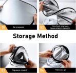 6PCS Reflective Car Windshield Sunshade Kit, Foldable Magnetic Side Window Shade with Storage Bag, Silver Coated UV Protection Heat Shield, Universal Auto Privacy Cover for Baby Camping Napping - Image 4