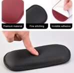 Car Center Console Knee Leg Elbow Cushion Pad, Soft Leather Door Armrest Foot Care Thigh Support Comfort Pillow, Auto Interior Accessories for Knee Pain Relief (Black/Red) - Image 5