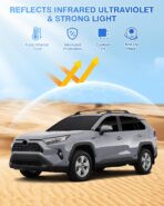 Window Shades for Toyota RAV4 2019-2025 Accessories Windshield Sun Shade Side Rear Window Covers Sunshade Sun Visor Shield Privacy Protection for Camping Keep Vehicle Cool Black 8PCS - Image 2