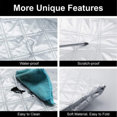 Car Windshield Cover Sun Shade,All Weather Windshield Sunshade Cover Fits Most Cars SUV - Image 4