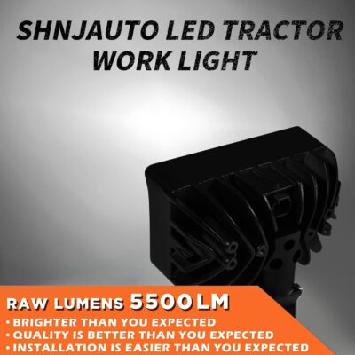 6 Inch LED Tractor Light, 60W Super Bright LED Work Light Rectangular Foglight 5500LM Waterproof 4x6 Flood Offroad Light for Truck, Tractor, ATV, SUV, UTV, Trailer, Excavator, Heavy Equipment (1 PCS) - Image 4