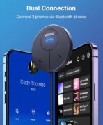 Kinivo BTC480 Aux Car Adapter (Bluetooth Car Kit with 3.5mm Port, Dual Phone Connection, Magnetic Mount, Dual-Port USB Charger, BT Wireless Reciever) Plug & Play for Hands-Free Calls, Stereo Audio - Image 3