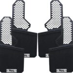 RENO Truck Mud Flaps, Driver Passenger Sides Splash Guards Compatible with Universal Truck SUV Off-Road Car Heavy Duty Vehicle Sediment Protection (Front + Rear, 4PCS)