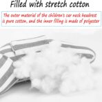 Car Seat Travel Pillow Neck Support Cushion Pad for Kids, WenMei Super Soft Headrest Shoulder Pad in Car, Universal Safety Belt Sleeping Pillow for Children Adults, Compatible with All Cars (Gray) - Image 3