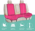 FH Group Car Seat Cover Cushion - Cars Trucks SUV, Neosupreme Car Seat Cushions, Waterproof Car Seat Cover Cushion, Universal Fit Car Seat Protector Rear Set Pink - Image 4