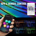 Acrylic Ambient Lighting Car Interior,55.1 inches Dream Color Acrylic Led Strips with USB Hub, APP Fiber Optic Emotion Glow Lights for Car Y 3 S X, Neon Ambient Lighting Kit Dashboard Decorations - Image 5