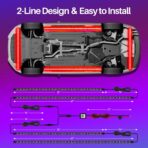 Underglow Kit for Car, Car Led Underglow Lights for Trucks with App and Remote Control, 16 Million RGB Colors, 29 Preset Modes, Music & DIY Mode, Under Car Led Lights Exterior for SUVs, Trucks, DV 12V - Image 5