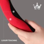 HighnessHwoo Luxury Suede Steering Wheel Cover for Cars, Soft Leather Padded Wheels Cover for Sedan, SUV, Thin Car Handle Cover, Universal Fit, Anti Slip, 14.75-15.15in, Gray - Image 8