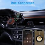 Bluetooth Aux Adapter for Car, Aux Bluetooth Receiver with USB Car Charger, Support Music/Hands-Free Calling/Home Stereo, Enhanced Mic/LED Display - Image 4