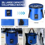 62'' Car Wash Brush with Long Handle, Scratch-Free Car Wash Mop Kit with Car Wash Bucket, Wheel Tire Brush, Wash Mitt Towel, Windshield Squeegee, Car Cleaning Brush Kit for Cars RV Truck Boat - Image 5